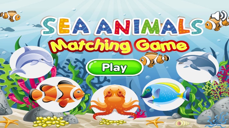 Find the Pair Sea Animals Free Matching Kids Games