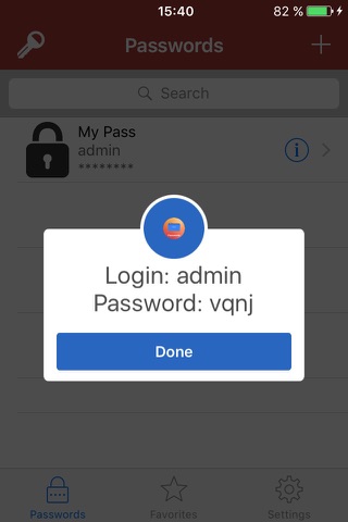 Скриншот из newLine Safe for Password