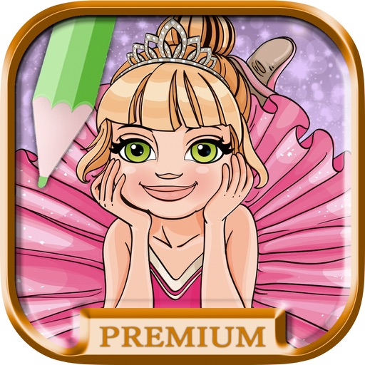 Magical ballerina coloring book pages game Pro