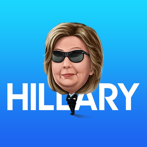 Caricature Sticker Pack of Hillary Clinton