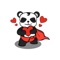 Panda Super Man Sticker