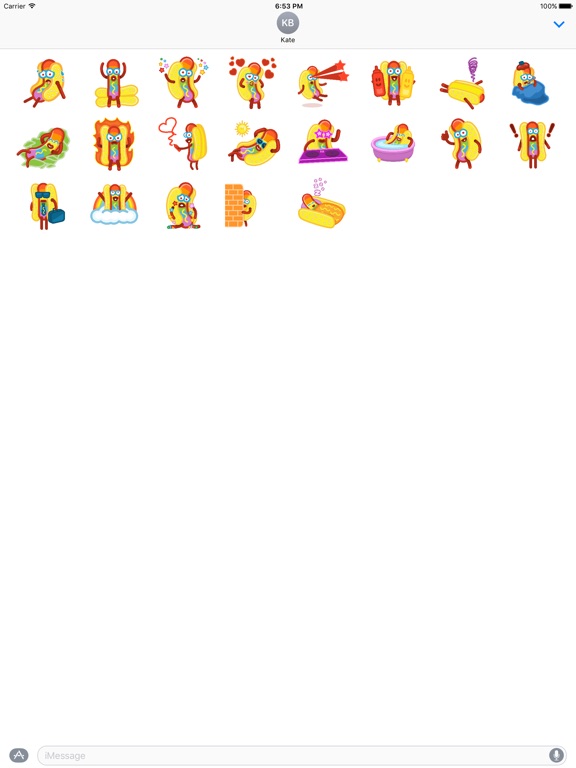 foodie food pun hotdog stickers and emojis app price drops screenshot 1 for foodie food pun hotdog stickers and emojis
