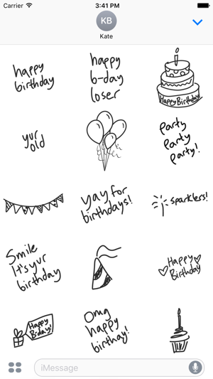 Happy Birthday sticker pack, stickers for iMessage(圖2)-速報App