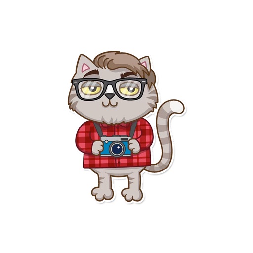 Charlie the Hipster Cat - Daily Stickers icon