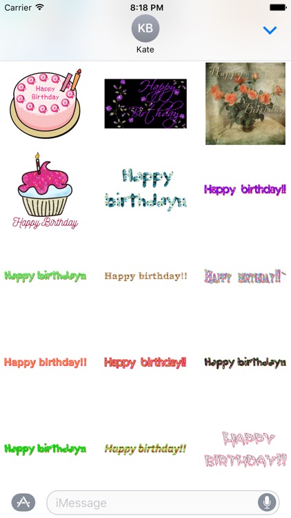 Birthday Animated Stickers for iMessage