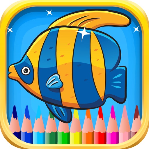 Underwater Coloring Book for Children Icon