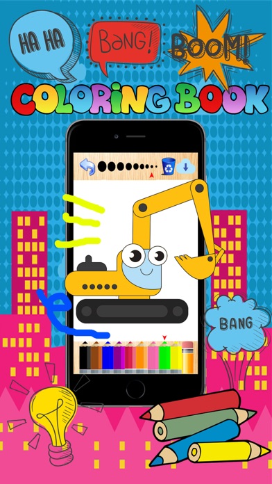 How to cancel & delete Vehicle coloring book free crayon game for toddler from iphone & ipad 3