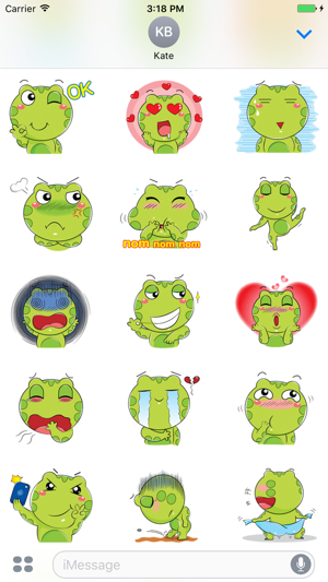 Little Frog - Cute stickers for iMessage(圖2)-速報App