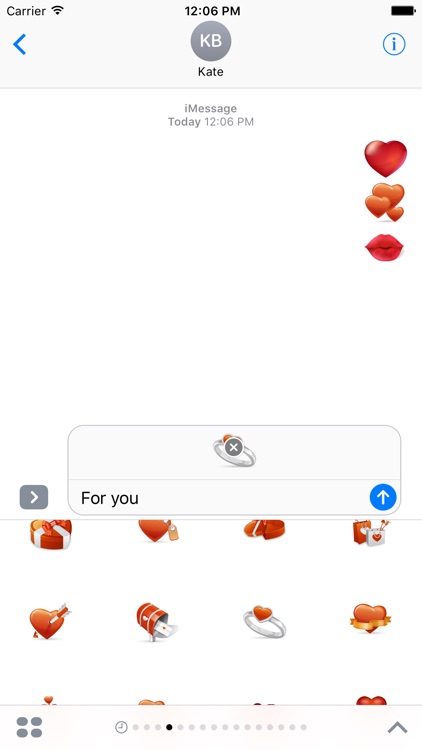 Heart Stickers Pack For iMessage