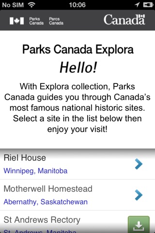 Parks Canada Guided Tour app screenshot 2