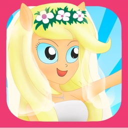 Bride Pony wedding girl princess dress up makeover