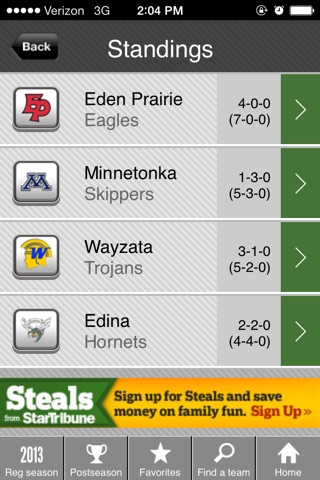 MN HS Football Scoreboard screenshot 2