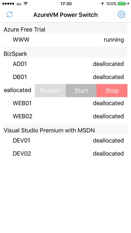 AzureVM Power Switch