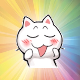 White cat Gif - Fx Sticker