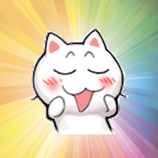 White cat Gif - Fx Sticker icon
