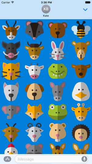 Cute Animals Stickers for iMessage Chat Emojis(圖2)-速報App