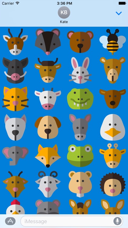 Cute Animals Stickers for iMessage Chat Emojis