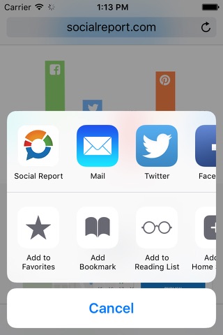 Social Report screenshot 2