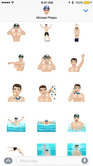 Michael Phelps ™ by Moji Stickers(圖2)-速報App