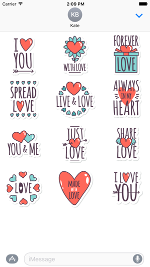 I Love You - Heart Stickers(圖1)-速報App