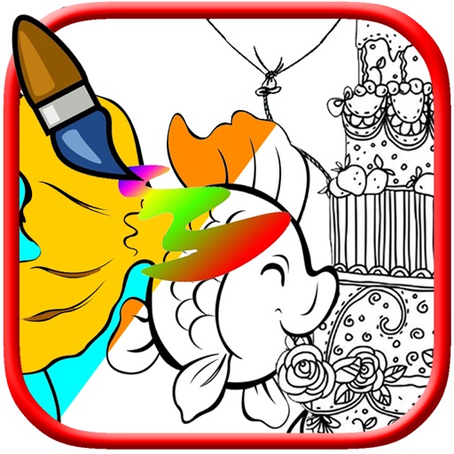 Crazy Guppie And Shop Cake Coloring Book Game iOS App