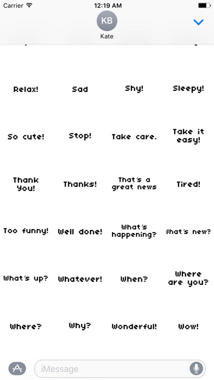 Expressions 8-Bit Stickers for iMessage