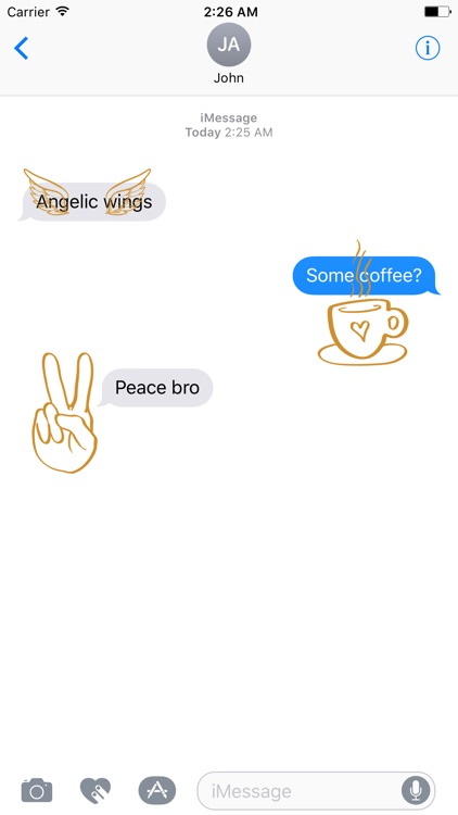 GOLd DOODLe Stickers for iMessage