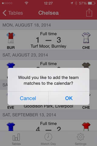 Scheduler - English Football screenshot 2