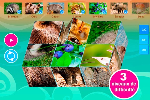 Smart Cubes: forest animals puzzle games for kids screenshot 2