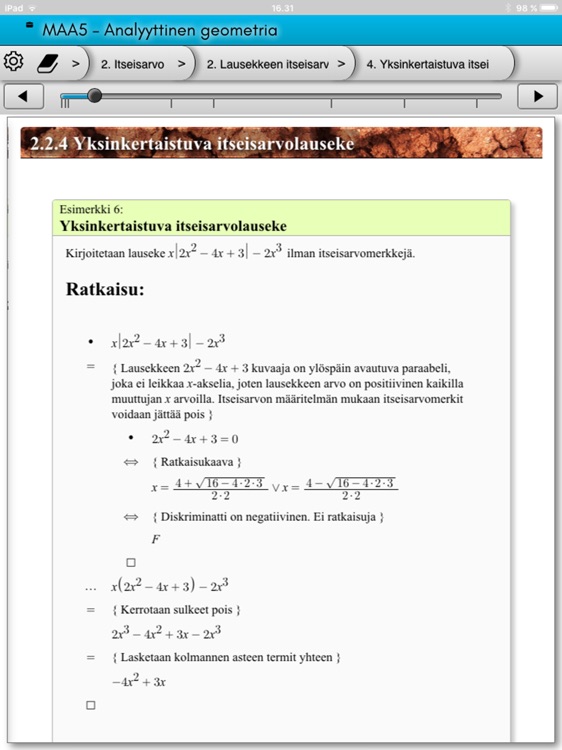 eMath MAA6: Derivaatta screenshot-3