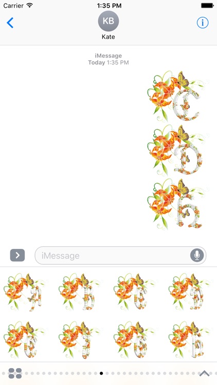 3D Animated Flower Stickers Pack For iMessage