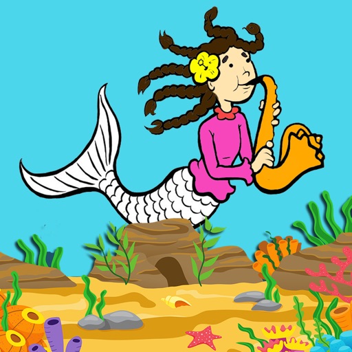 Mermaid Coloring Pages Little Animal Wonderland Icon