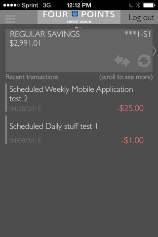 Four Points FCU Mobile App screenshot 4