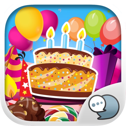 Birthday Emoji Stickers Keyboard Themes ChatStick icon