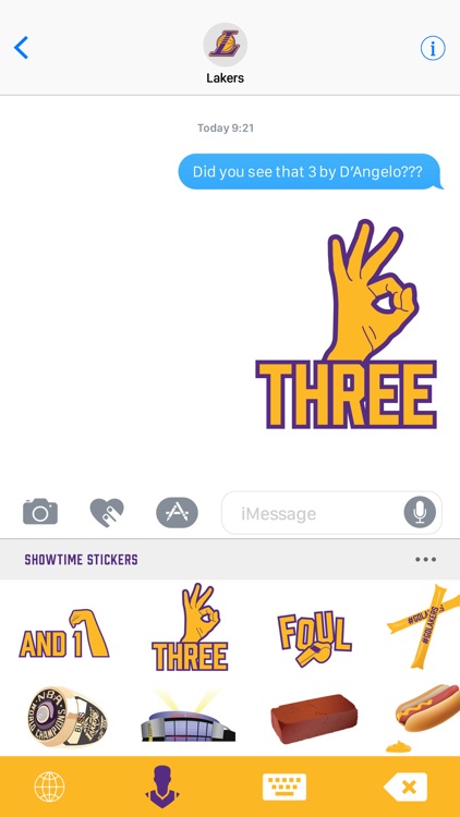 Showtime! Stickers by the Los Angeles Lakers