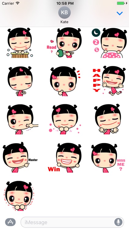 Rainbow Lady - Cute stickers for iMessage
