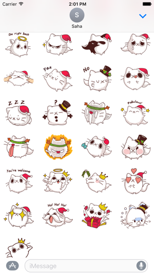 Cat Winter Christmas Stickers(圖1)-速報App