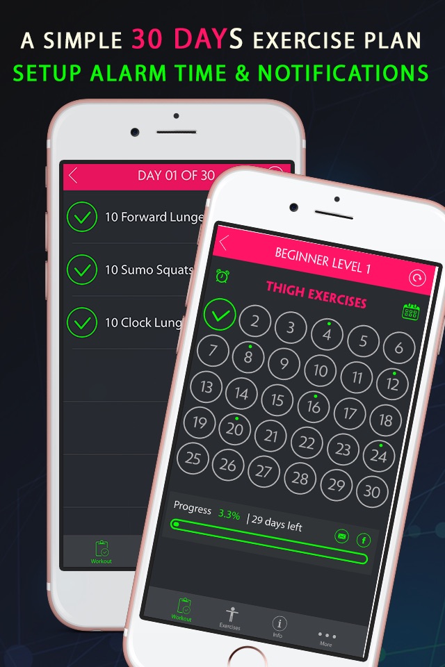 30 Day Thigh Slimming Fitness Challenges screenshot 4