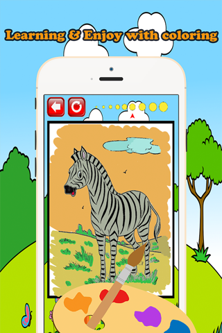 Zoo Animals Coloring Book Educational Toddler Game - náhled
