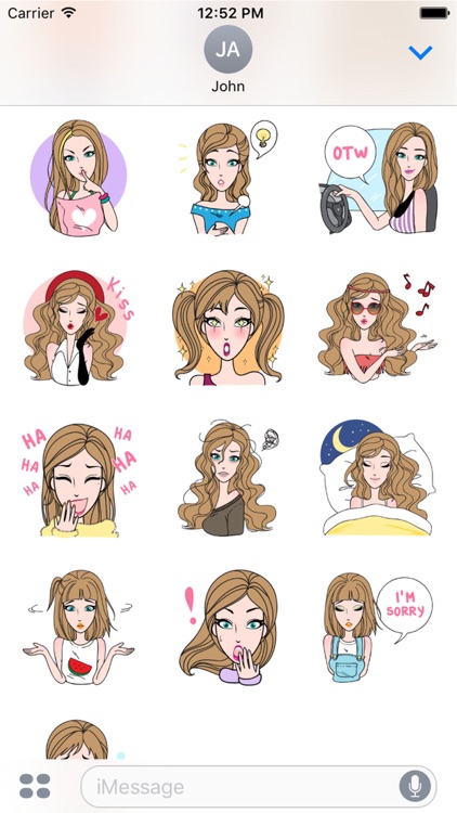 Sharon Vol.1 Stickers for iMessage by AMSTICKERS