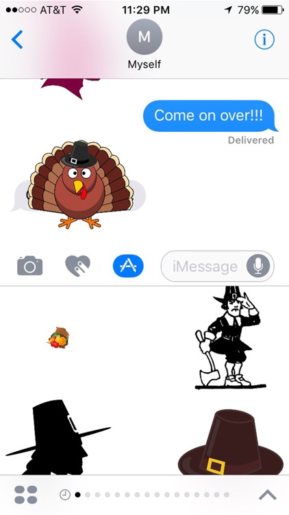 Thanksgiving Stickers for iMessage Chat screenshot-4