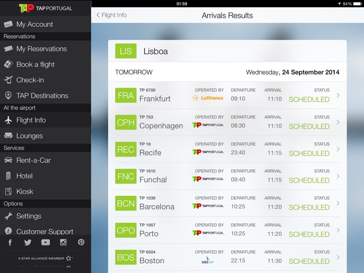 TAP Portugal for iPad