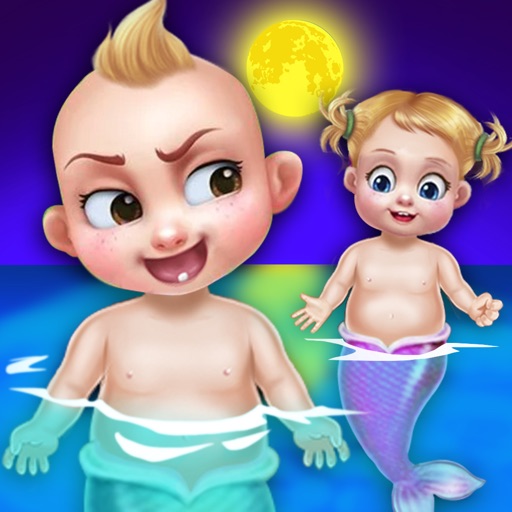 Mermaid newborn twins baby care iOS App