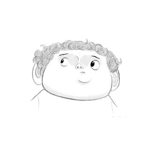Curly Hair boy - Facial expression icon