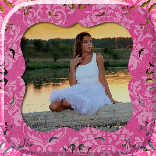 Pink Photo Frames for Girls – Cute Picture Edit.or With Girly Design.s and Sticker.s