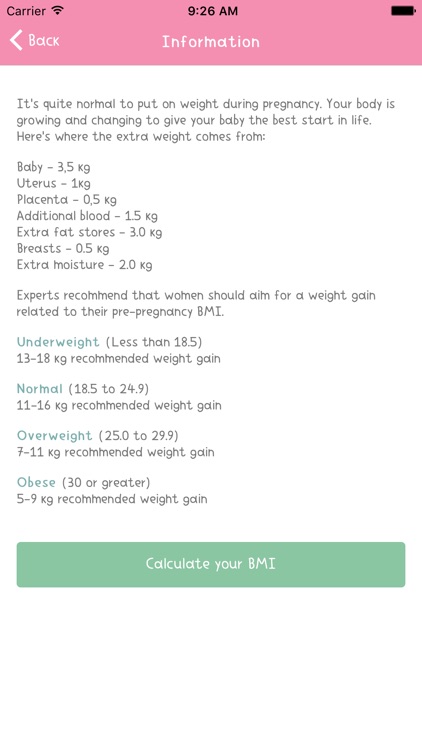 Pregnancy Weight Gain Tracker screenshot-3