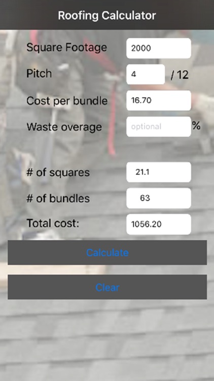 Roofing Calculator