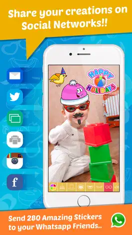 Game screenshot StickonPic Photo booth : Fun sticker app editor and props for adults hack