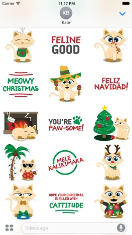 Game screenshot Christmas Kitties Sticker Pack apk