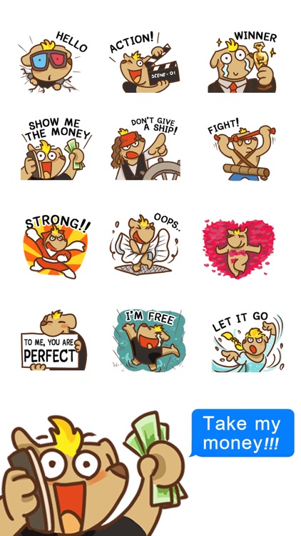 Extra The Dog Stickers